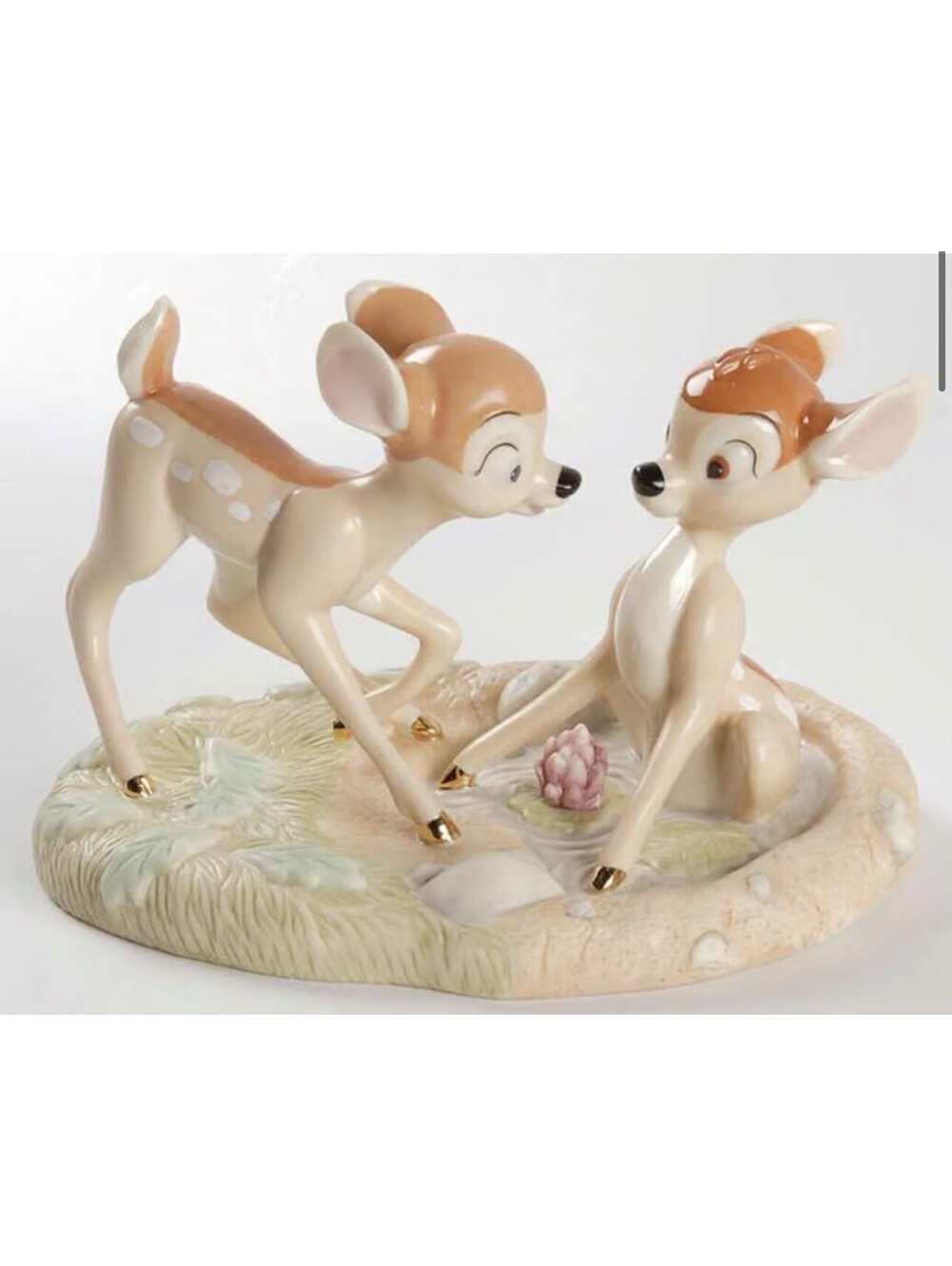 Lenox Disney “Forest Frolic” Bambi & Faline Figurine 1999 Ivory Porcelain 24K